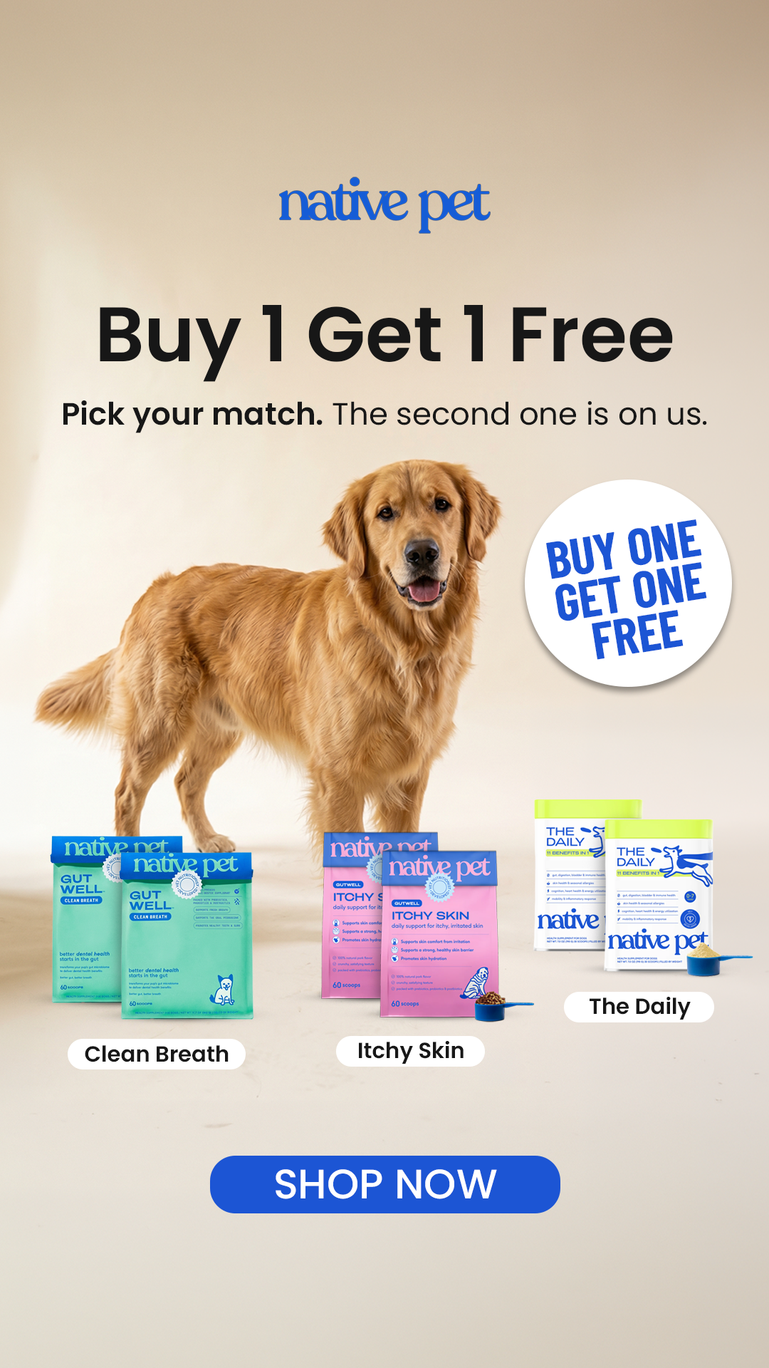 Native Pet ad creative