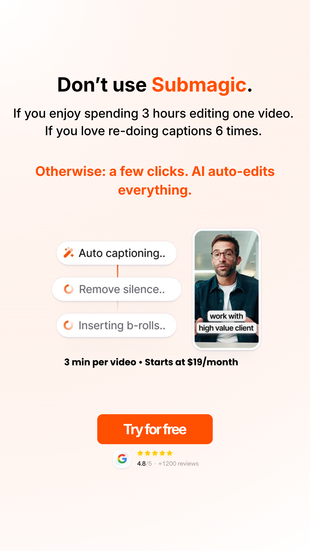 Submagic ad creative