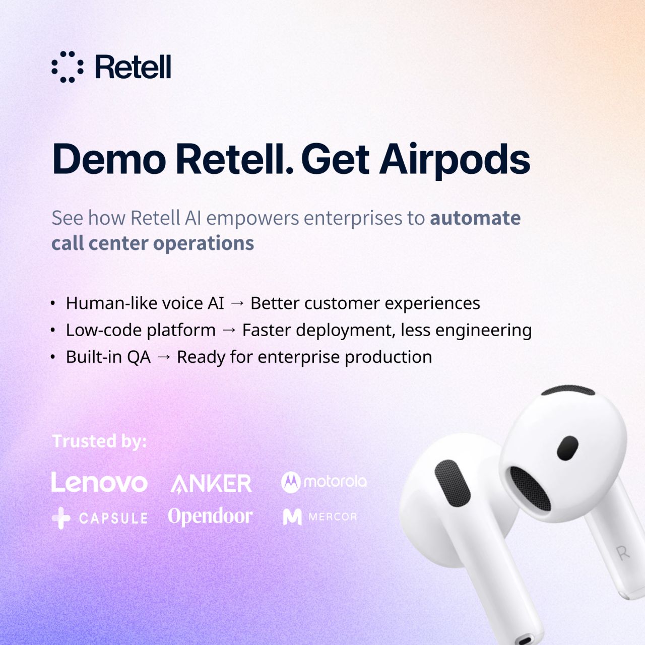 Retell AI ad creative
