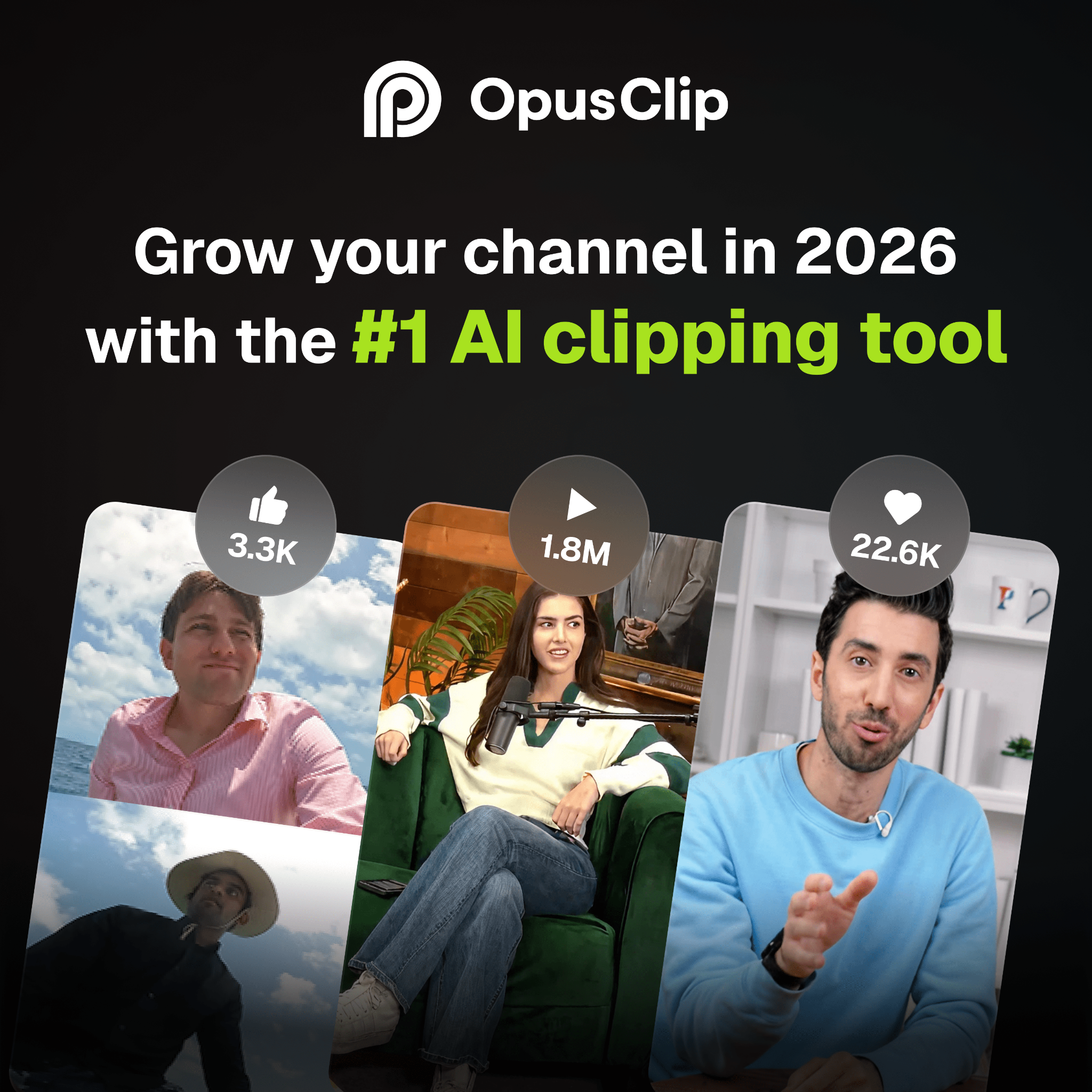 Opus Clip ad creative