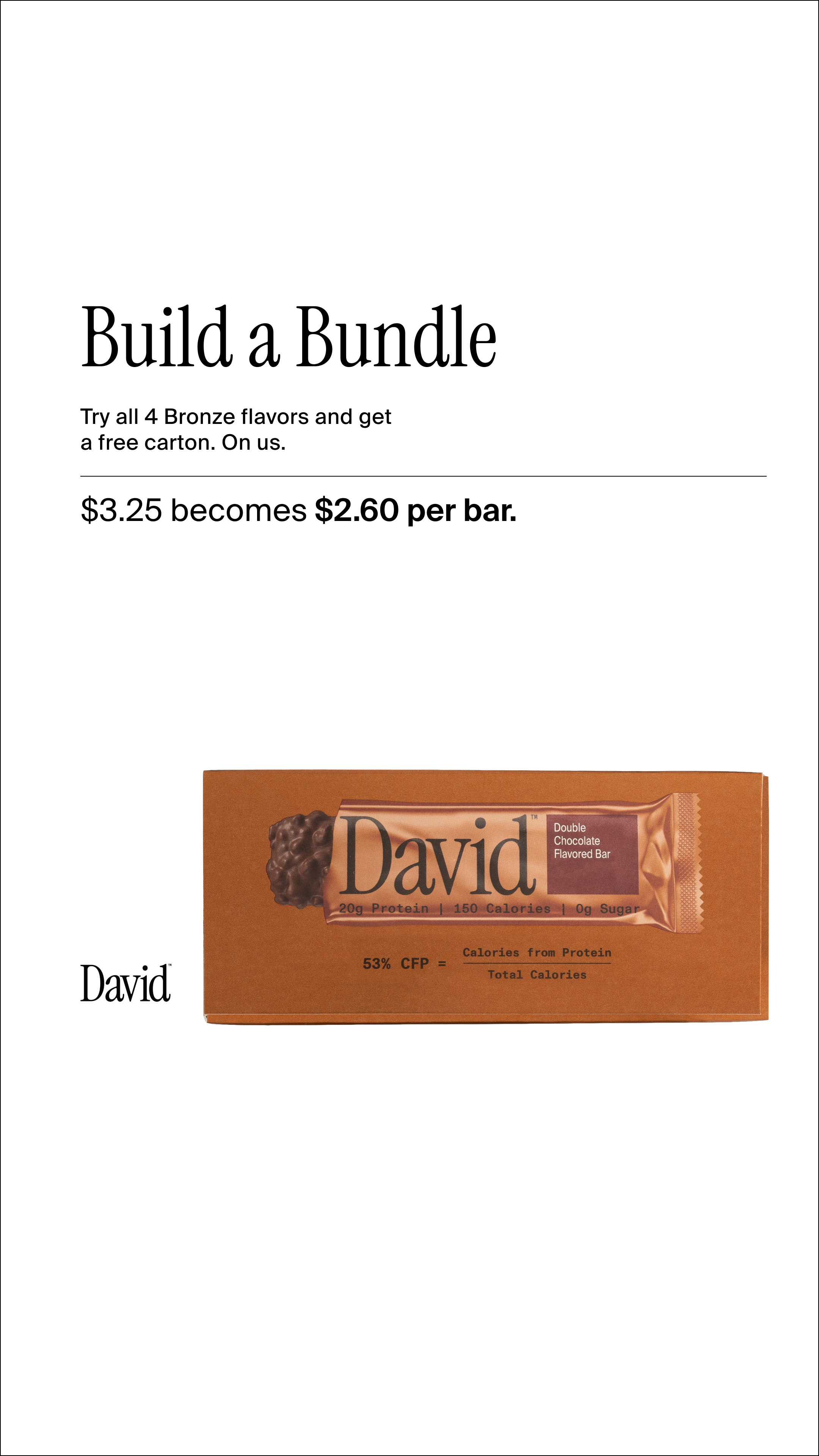 David Protein ad creative