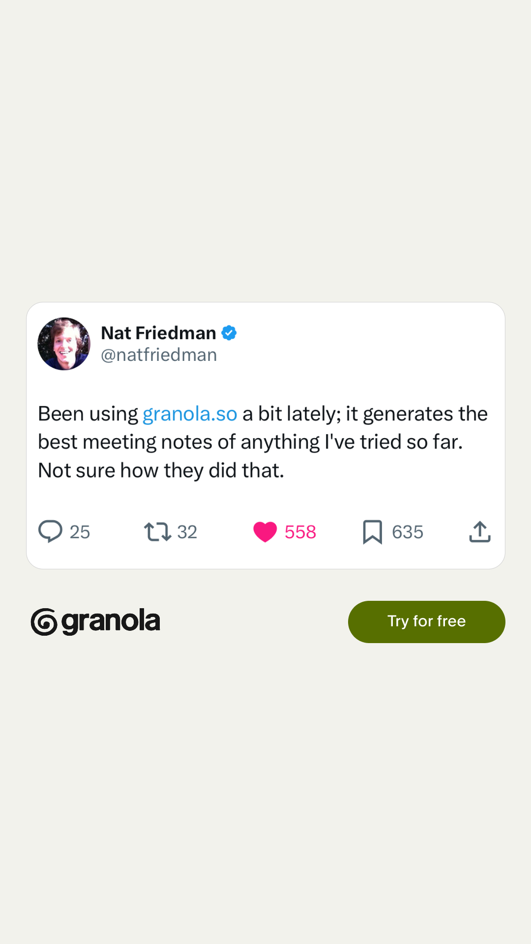 Granola ad creative